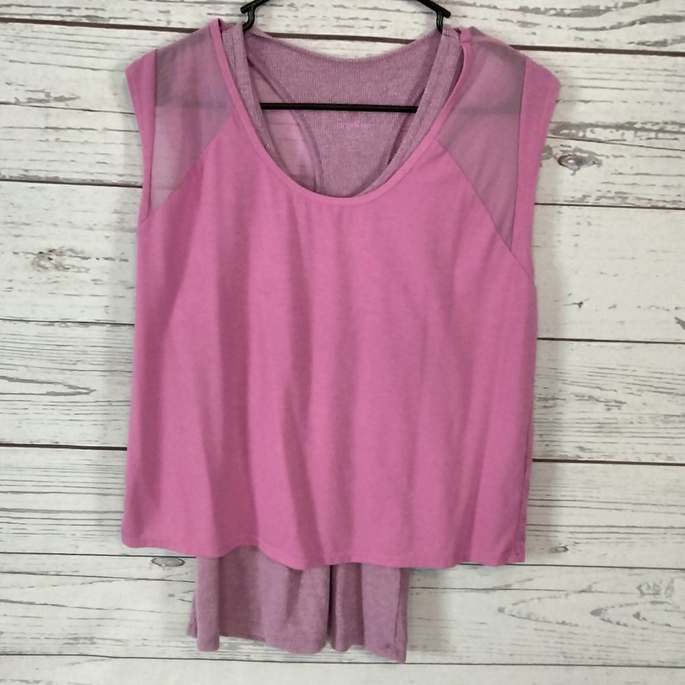 "Tangerine" woman's tank top with over shirt